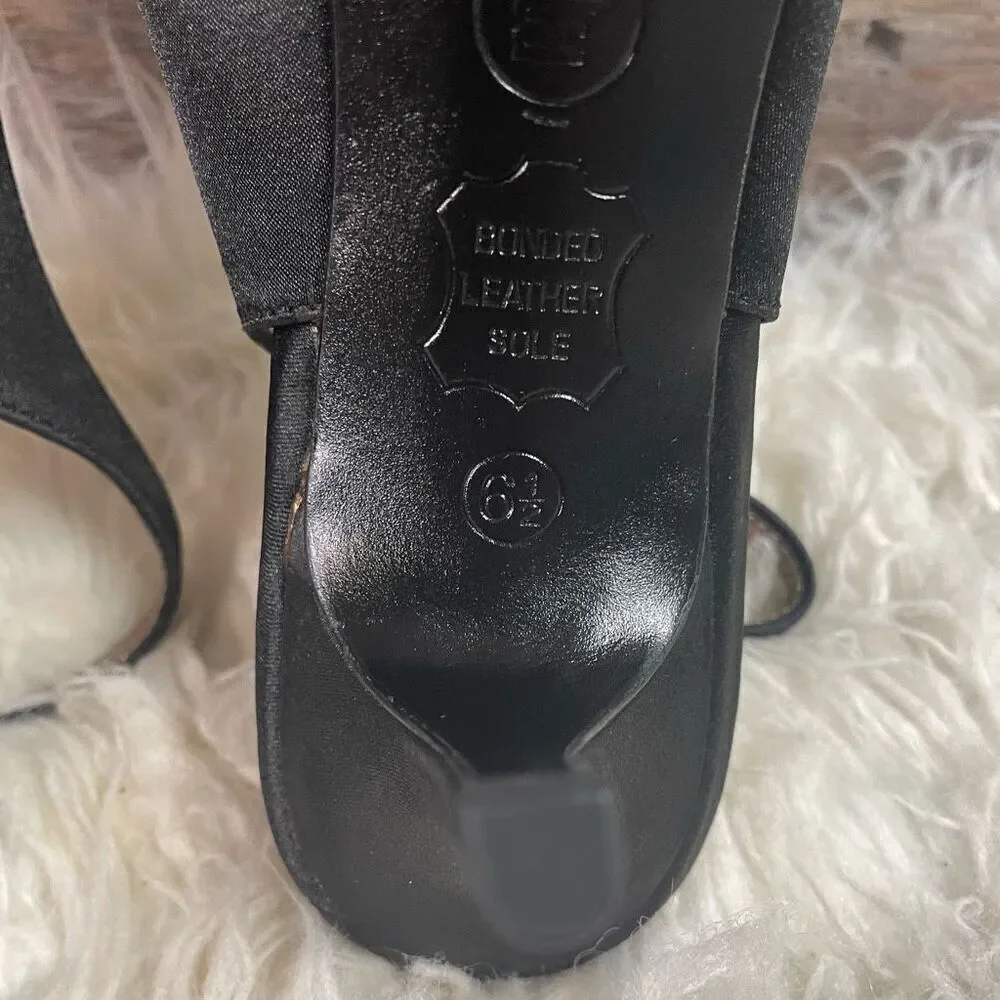 MOOTSIES TOOTSIES Women’s Mogiver Black Dressy Heels Sz 6/12M Prom Wedding Guest